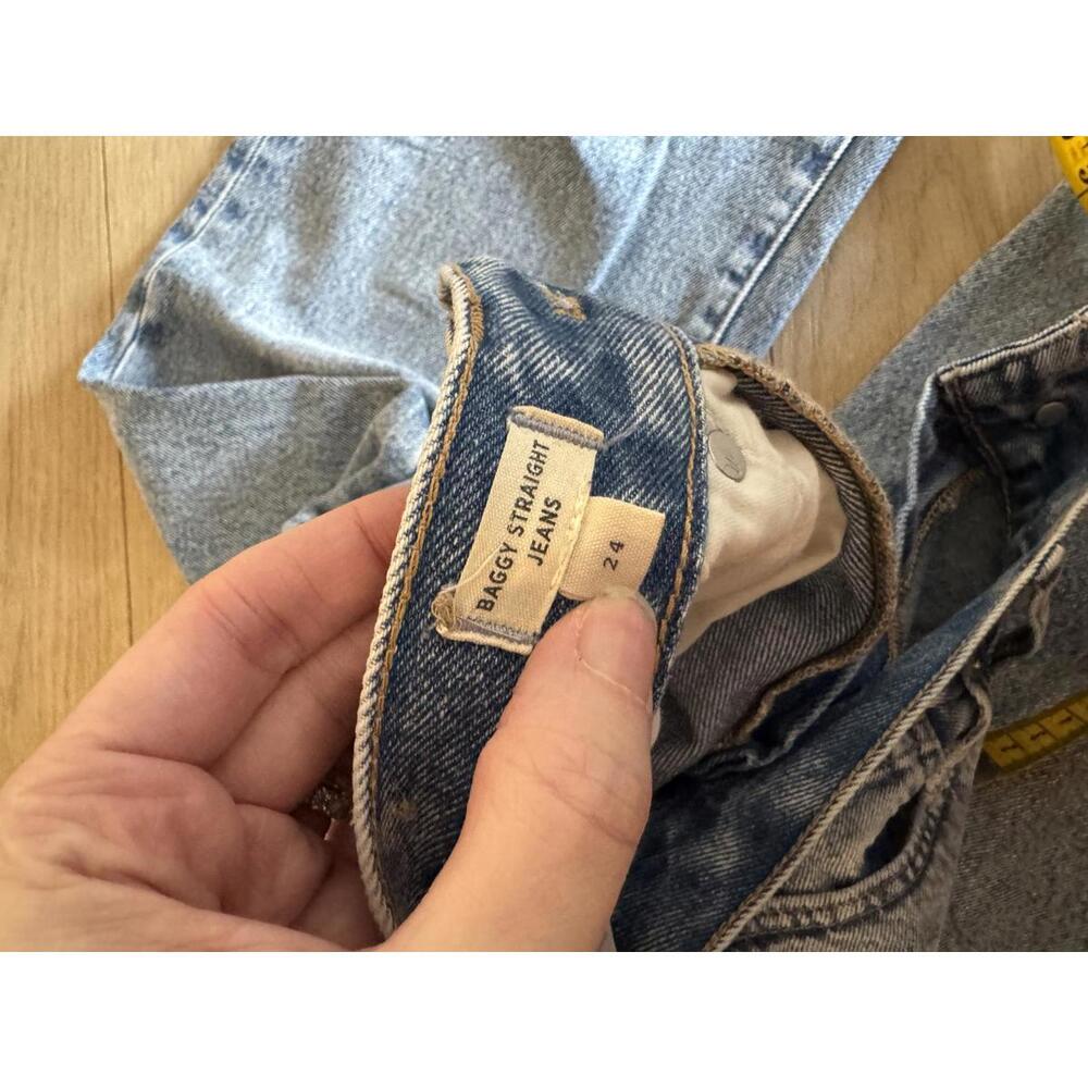 Madewell Baggy Straight Jeans - Light Blue Wash - W24 L30 - Picture 8 of 9